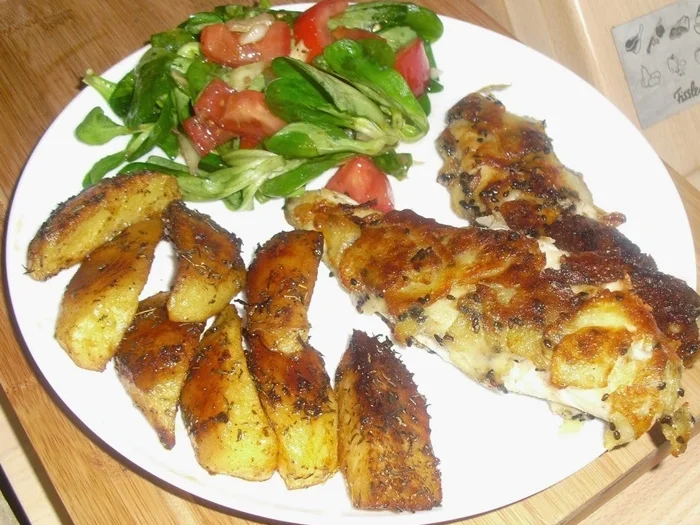 Rezept: Zanderfilet mit Kartoffel-Sesamkruste und Kartoffelecken Bild Nr. 16172 Zanderfilet mit Kartoffel-Sesamkruste und Kartoffelecken - Rezept - Bild Nr. 16172