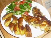 Zanderfilet mit Kartoffel-Sesamkruste und Kartoffelecken - Rezept - Bild Nr. 16172