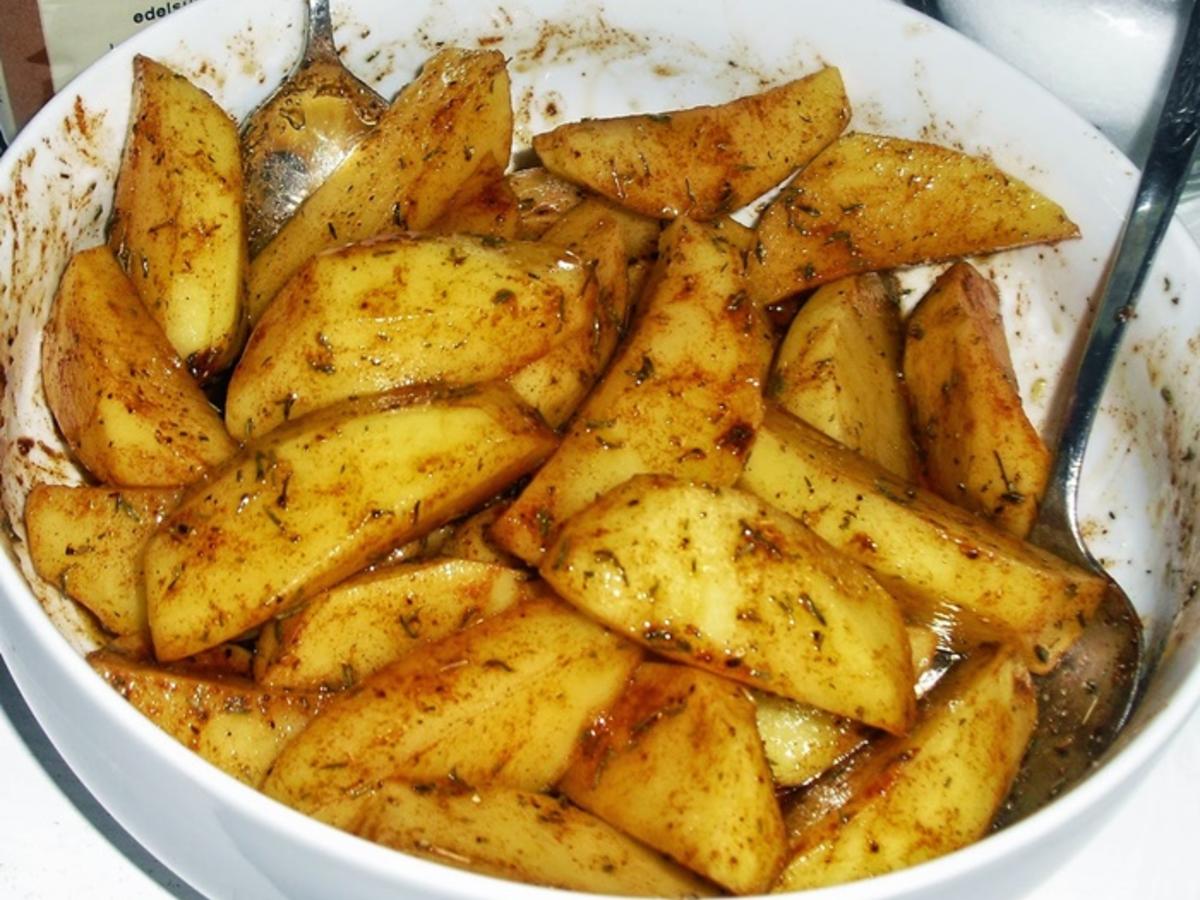 Zanderfilet mit Kartoffel Sesamkruste und Kartoffelecken - von GreteDrafz