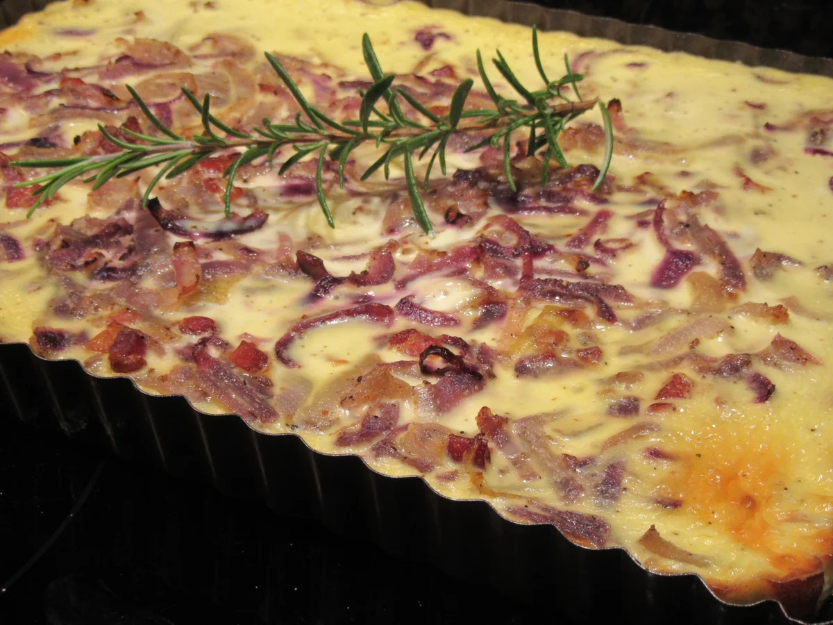 Pikantes Backen: Zwiebelkuchen - Rezept - Bild Nr. 16180