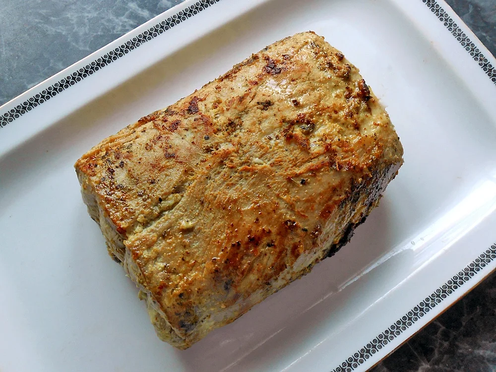 Rezept: Schweinerücken mit Neuzeller »Schwarzen Abt«, Senf, Knoblauch und Majoran Bild Nr. 16192 Schweinerücken mit Neuzeller »Schwarzen Abt«, Senf, Knoblauch und Majoran - Rezept - Bild Nr. 16192