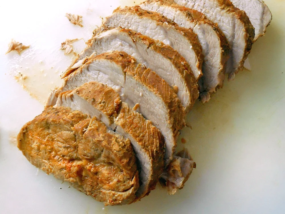 Rezept: Schweinerücken mit Neuzeller »Schwarzen Abt«, Senf, Knoblauch und Majoran Bild Nr. 16195 Schweinerücken mit Neuzeller »Schwarzen Abt«, Senf, Knoblauch und Majoran - Rezept - Bild Nr. 16195