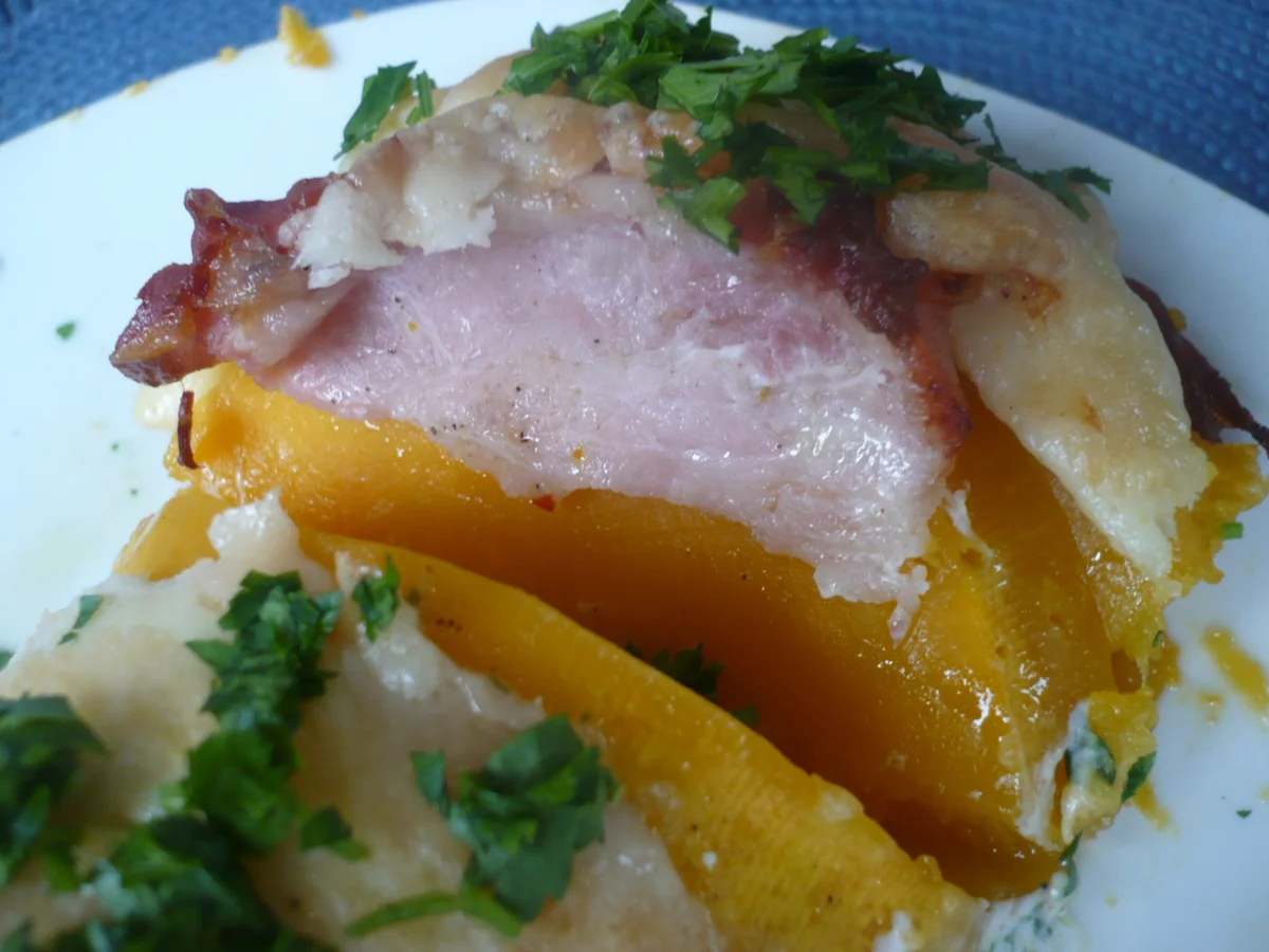 Rezept: Butternut - Kürbis gespickt Bild Nr. 16198 Butternut - Kürbis gespickt - Rezept - Bild Nr. 16198