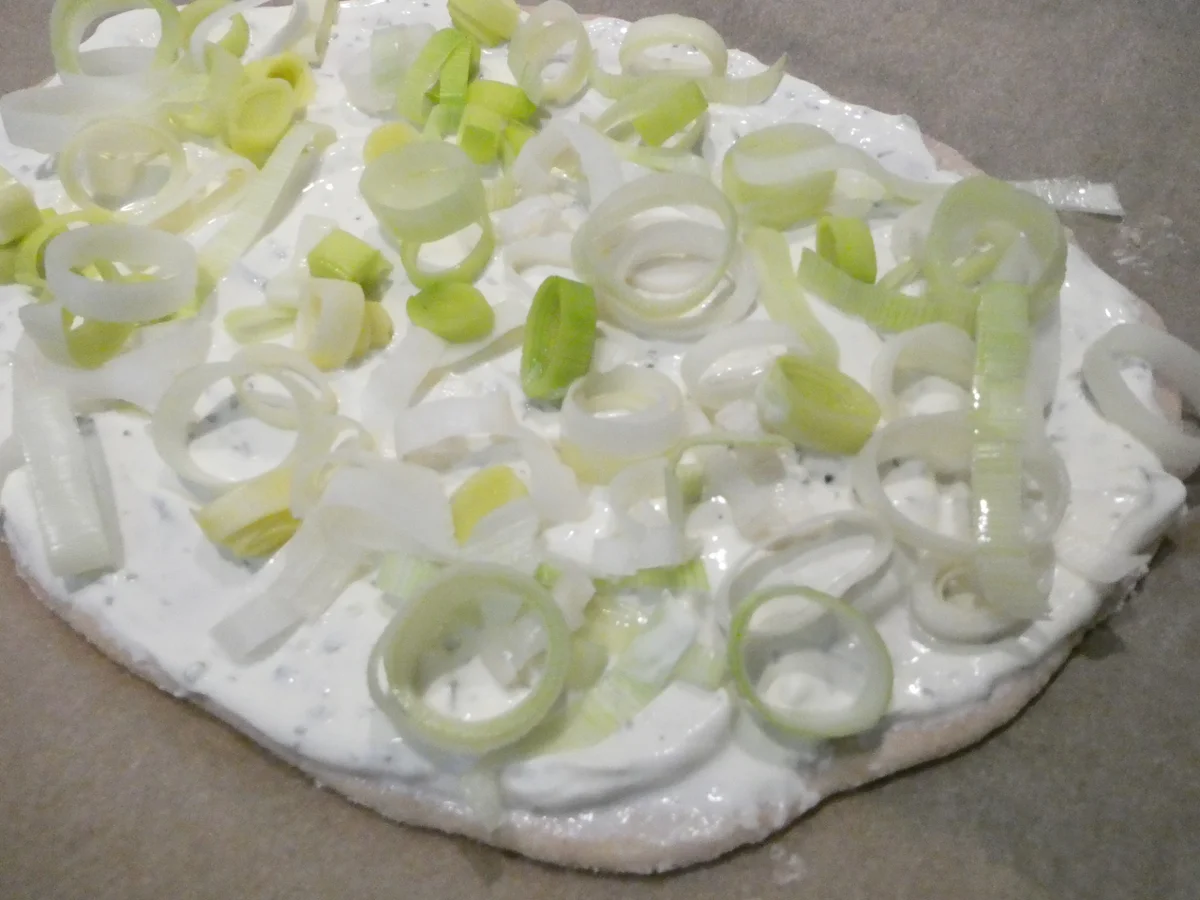 Rezept: Lauch-Flammkuchen Bild Nr. 16195 Lauch-Flammkuchen - Rezept - Bild Nr. 16195