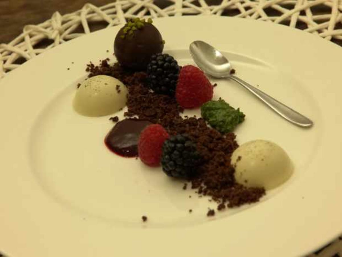 Panna Cotta mit Minzpesto und Schokokekse - von Das perfekte Dinner
