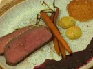 Roastbeef, Parmesanmantel mit Heidelbeeren-Chutney und Kartoffeltürmchen - Rezept - Bild Nr. 2