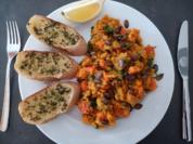 Rezept: Buntes Linsengemüse mit Knoblauch-Baguette Bild Nr. 16188 Buntes Linsengemüse mit Knoblauch-Baguette - Rezept - Bild Nr. 16188