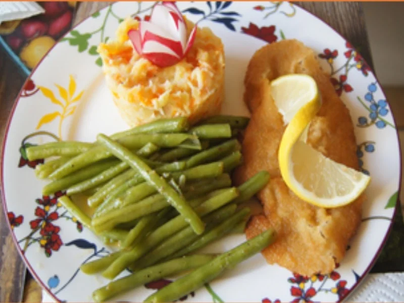 Wiener Schnitzel mit grünen Bohnen und Möhren-Kartoffel-Stampf - Rezept - Bild Nr. 6