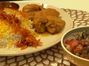 Huhn mit Karottenreis, Berberitzen und Pistazien - Rezept - Bild Nr. 2