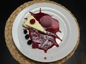 Cheesecake mit Himbeerkulis und Beeren-Eis - Rezept - Bild Nr. 16202