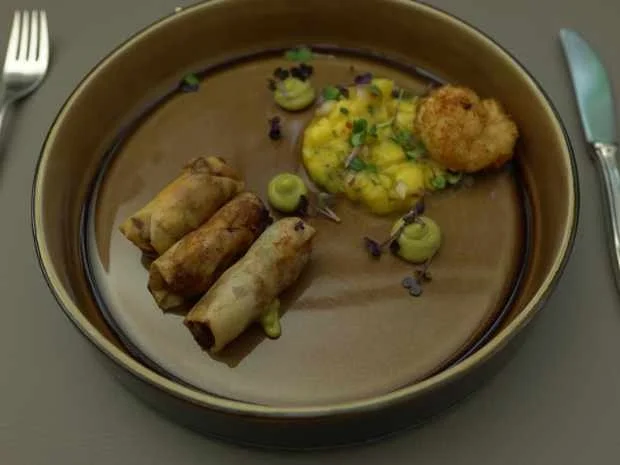 Lumpia mit Mango-Salsa und Crispy Garnelen - Rezept - Bild Nr. 2