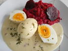 Senfeier mit Kartoffel-Rote Bete -Stampf - Rezept - Bild Nr. 16202