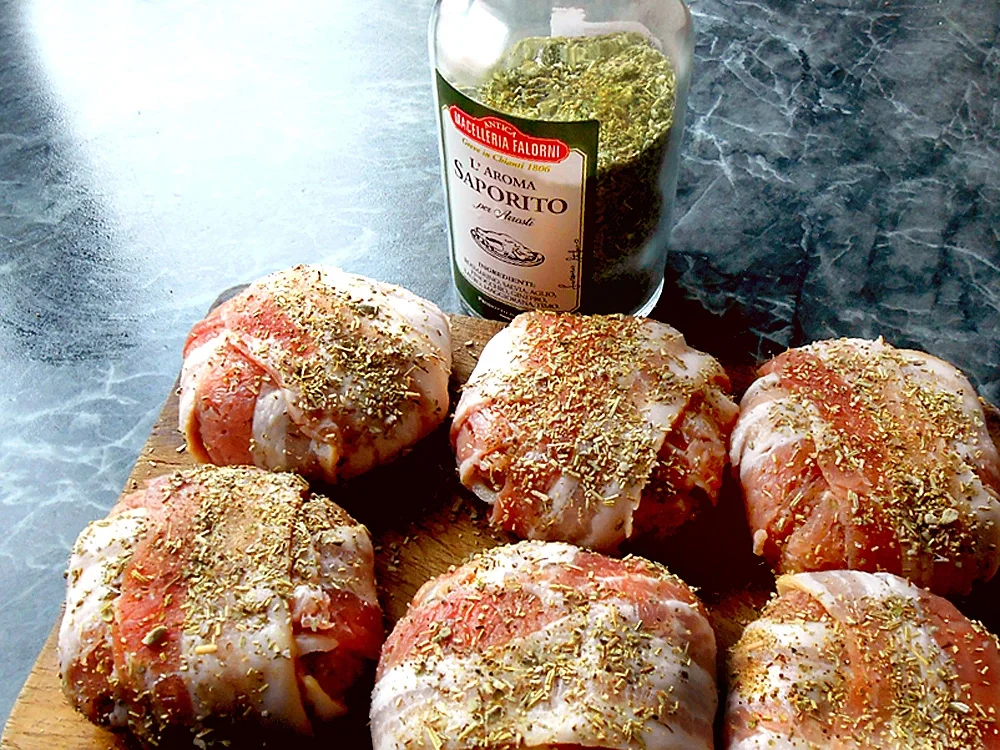 Rezept: Toscanische Frikadellen im Speckmantel Bild Nr. 16203 Toscanische Frikadellen im Speckmantel - Rezept - Bild Nr. 16203