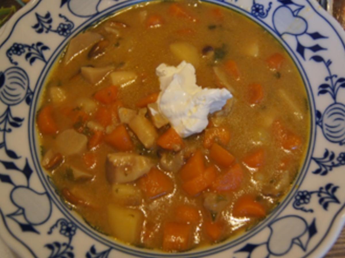 Möhren-Pastinaken-Suppe mit Kokosmilch und Steinpilzen - Rezept - Bild Nr. 17