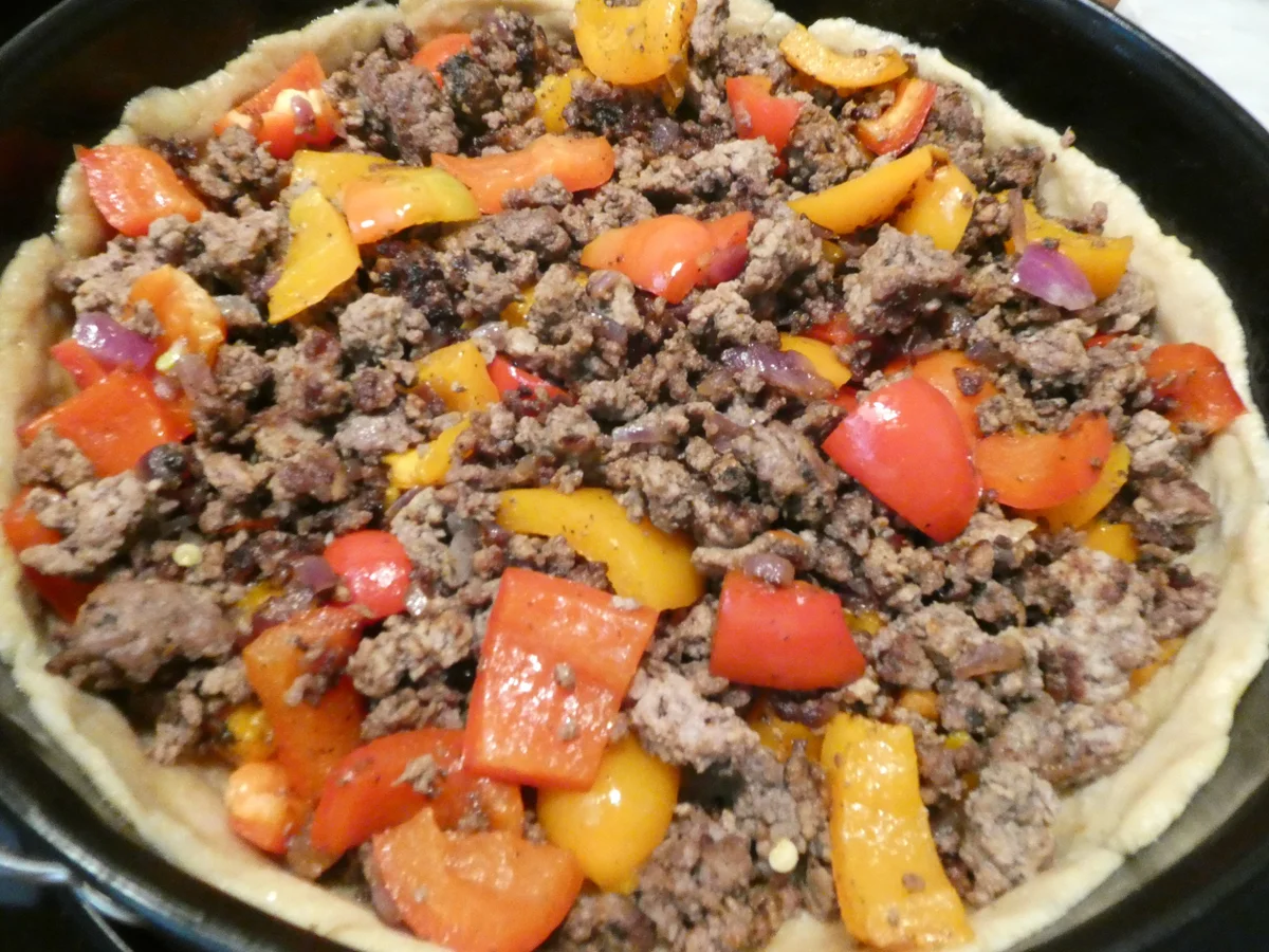 Rezept: Hackfleisch-Paprika-Kuchen Bild Nr. 16214 Hackfleisch-Paprika-Kuchen - Rezept - Bild Nr. 16214