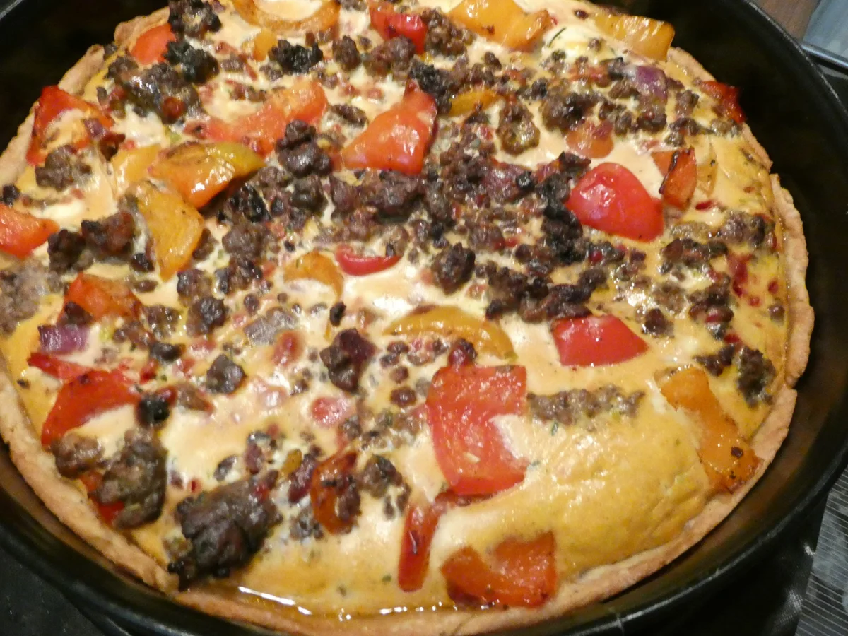 Rezept: Hackfleisch-Paprika-Kuchen Bild Nr. 16218 Hackfleisch-Paprika-Kuchen - Rezept - Bild Nr. 16218