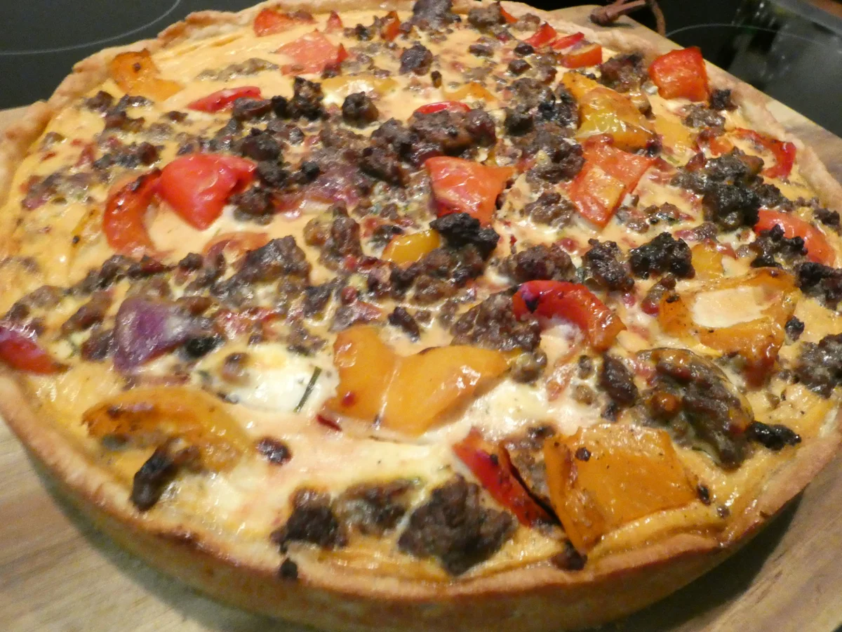 Rezept: Hackfleisch-Paprika-Kuchen Bild Nr. 16219 Hackfleisch-Paprika-Kuchen - Rezept - Bild Nr. 16219