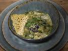 Grüne Gemüsesuppe mit Basilikumpesto und Parmesanherzen - Rezept - Bild Nr. 16212