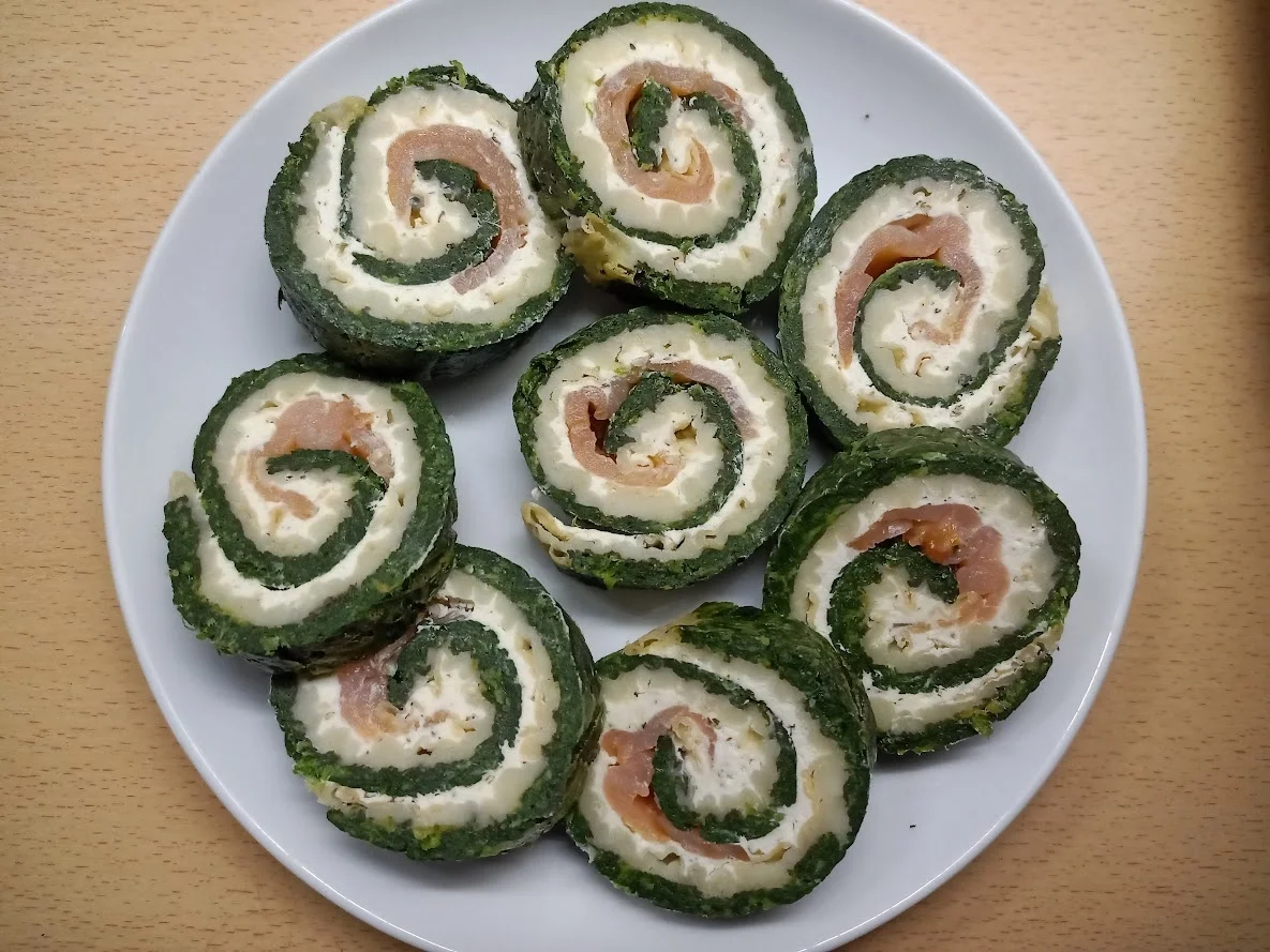 Rezept: Spinat-Lachs-Rolle Bild Nr. 16259 Spinat-Lachs-Rolle - Rezept - Bild Nr. 16259