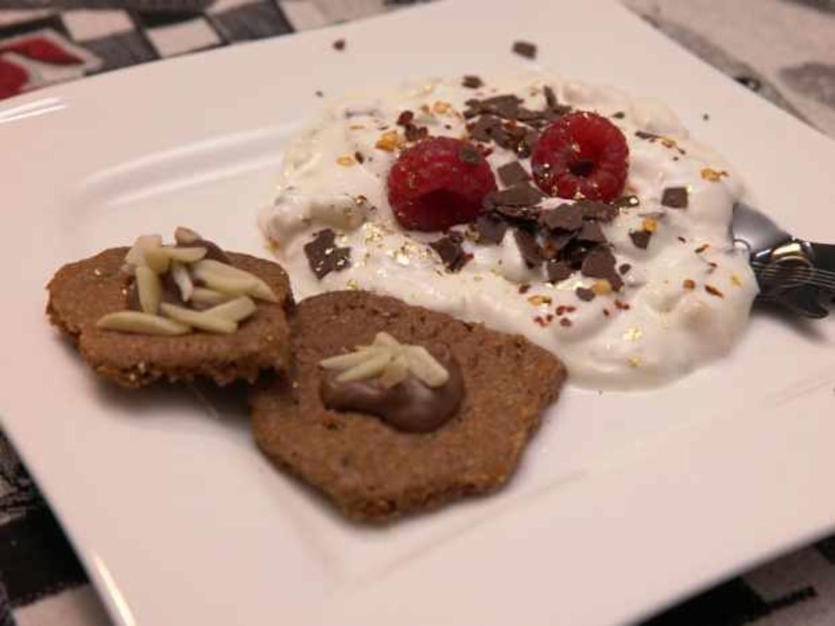 Quark Mandarinen Mix mit Chicorée, getoppt von Schoko- Chili Raspeln ...