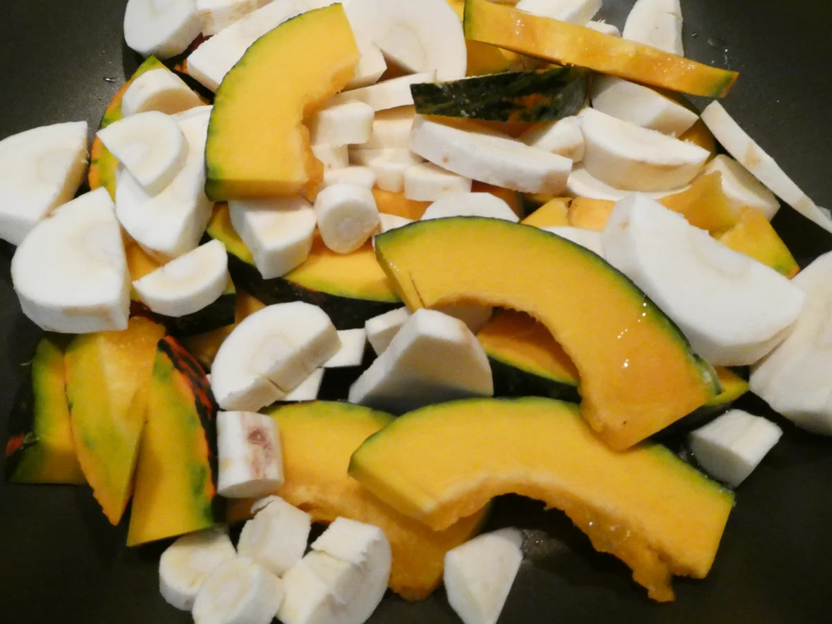 Backfisch mit Kürbis und Pastinaken - Rezept - Bild Nr. 16251