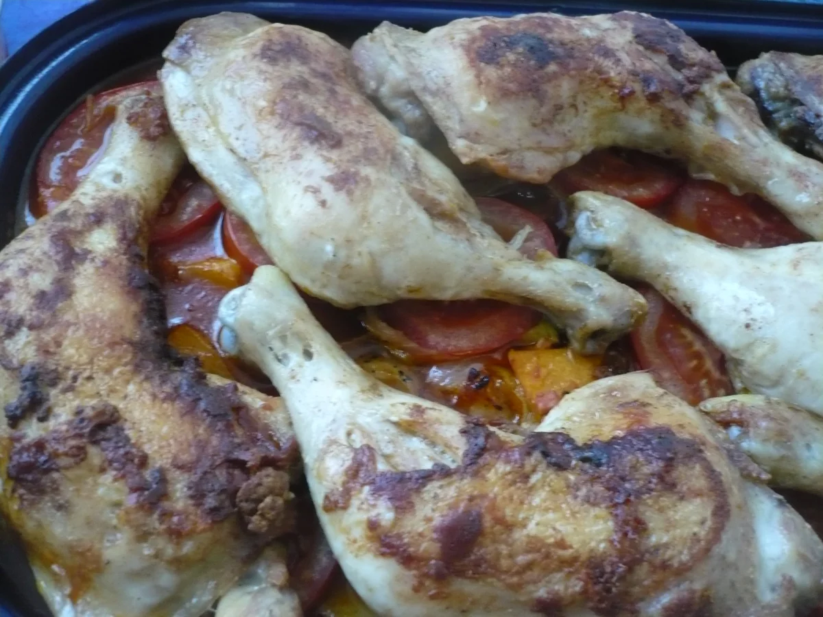 Rezept: Hähnchen mit Kartoffeln und Kürbis Bild Nr. 16264 Hähnchen mit Kartoffeln und Kürbis - Rezept - Bild Nr. 16264