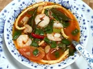 Scharfe Eiernudelsuppe mit Garnelen - Rezept - Bild Nr. 16281