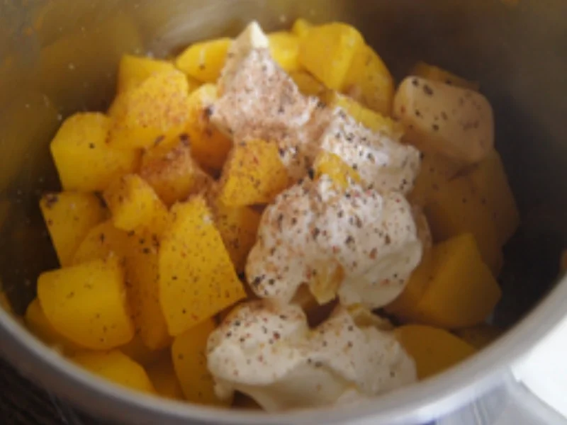 Seelachsfilet à la Bordelaise mit Rote-Bete-Salat und cremigen Kartoffelstampf - Rezept - Bild Nr. 7