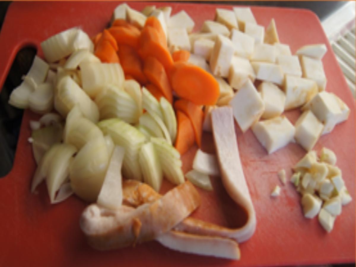 Wildschweinbraten mit Steinpilzen und Beilagen - einfach - von MausVoh