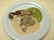 Zanderfilet mit Kartoffelgratin und Champagnersoße - Rezept - Bild Nr. 2