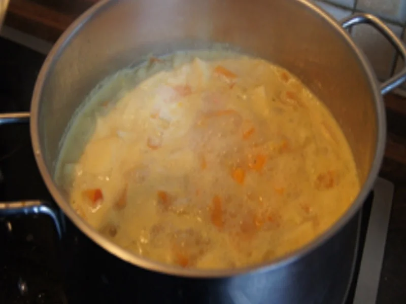 Asiatisch gewürzte Kürbiscremesuppe mit Garneleneinlage - Rezept - Bild Nr. 16317