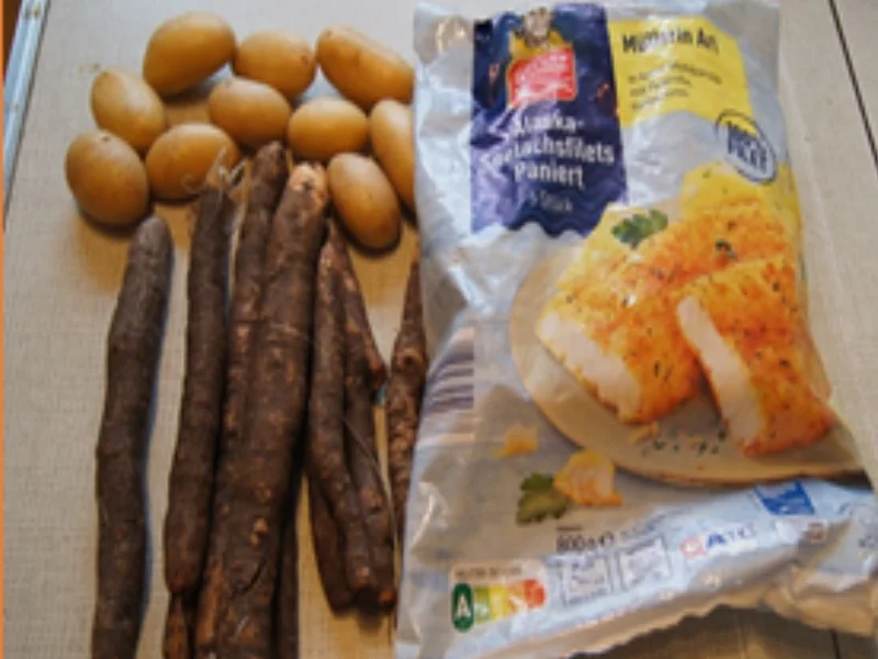 Seelachsfilet mit Schwarzwurzeln und Drillingen - Rezept - Bild Nr. 3