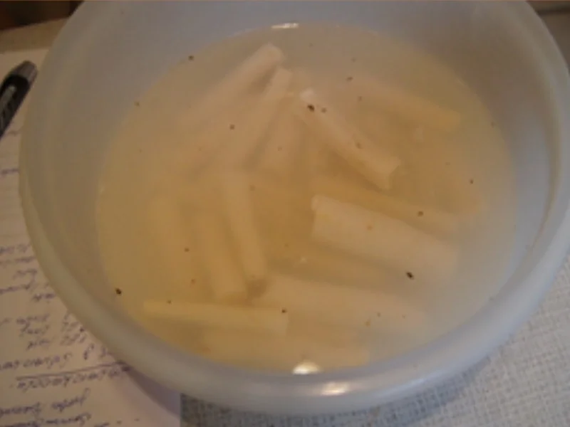 Seelachsfilet mit Schwarzwurzeln und Drillingen - Rezept - Bild Nr. 9