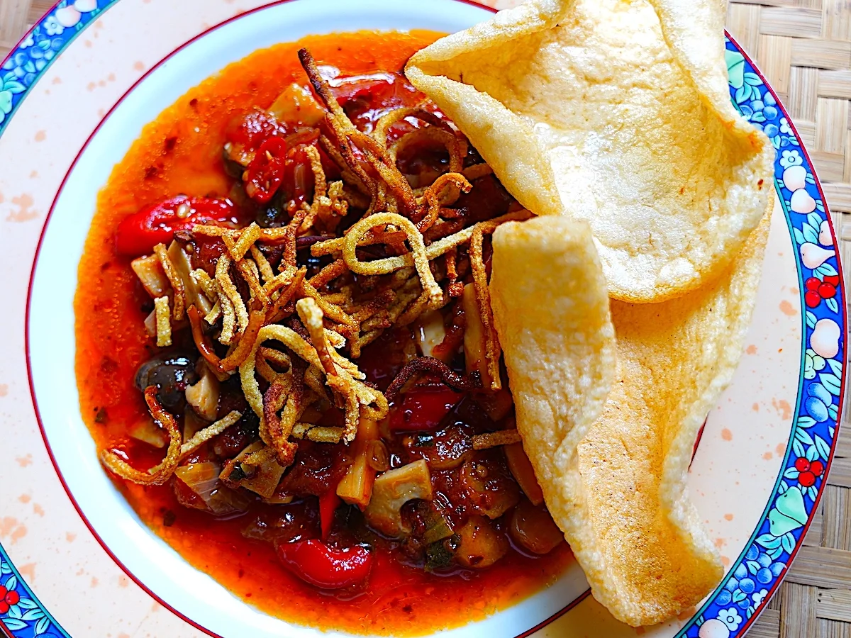 Würzige Tomatensuppe mit Pilzen und Krabbenbrot - Rezept - Bild Nr. 16306