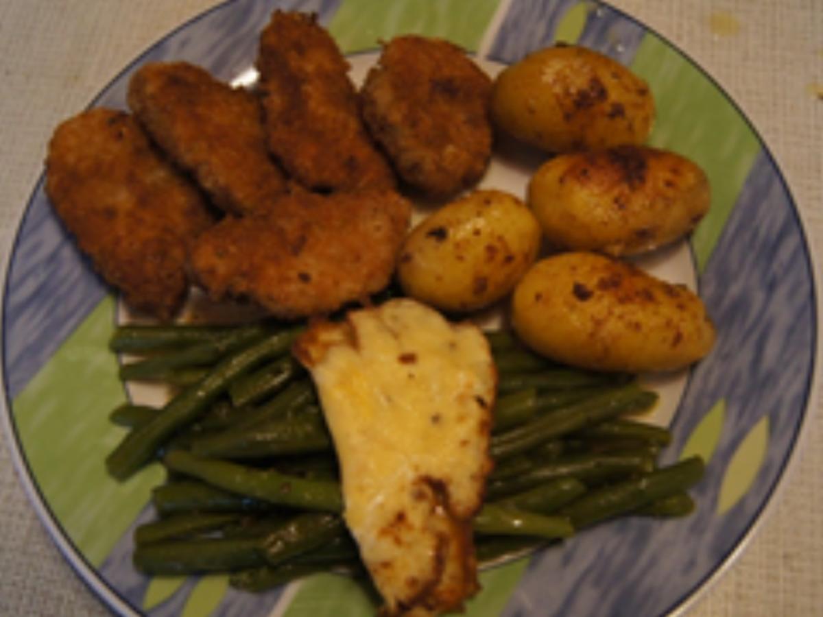 Mini-Schnitzel mit Bobby-Bohnen und Brat-Drillingen - Rezept - Bild Nr. 12