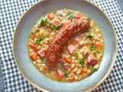 Rezept: Bohneneintopf mit Speck, Kassler und Knacker Bild Nr. 16306 Bohneneintopf mit Speck, Kassler und Knacker - Rezept - Bild Nr. 16306