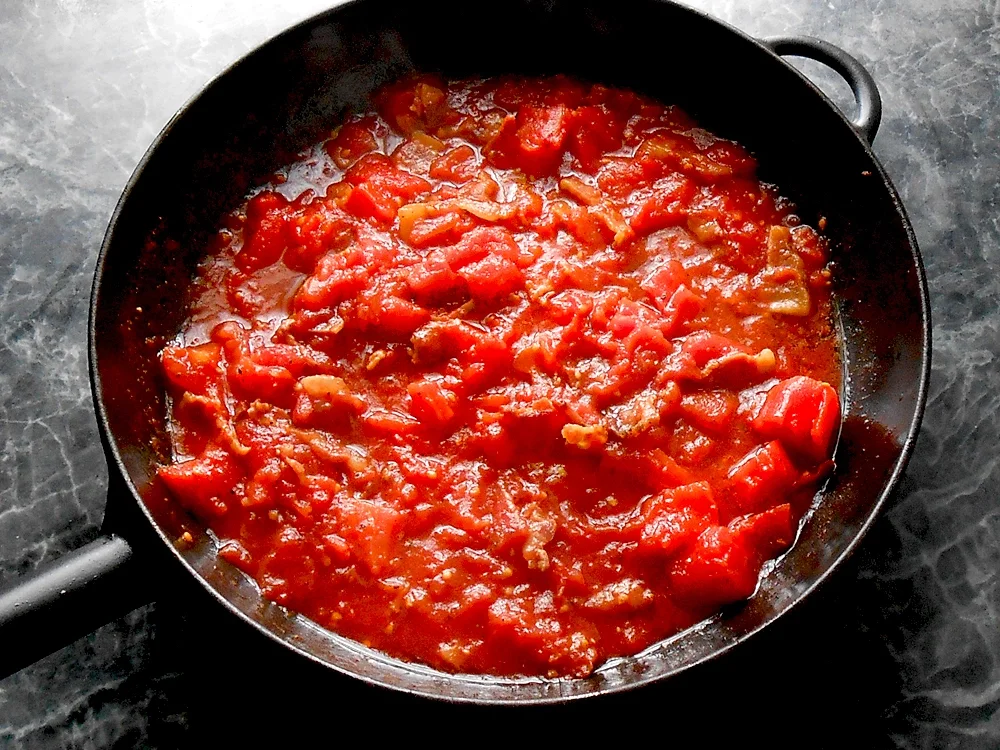 Rezept: Spaghetti all amatriciana Bild Nr. 16312 Spaghetti all amatriciana - Rezept - Bild Nr. 16312