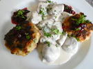 Brioche-Knödel mit Champignons-Rahmsauce - Rezept - Bild Nr. 16309