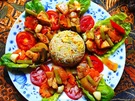 Rezept: Gemüsepotpourri mit Huhn serviert mit Mandarinreis Bild Nr. 16314 Gemüsepotpourri mit Huhn serviert mit Mandarinreis - Rezept - Bild Nr. 16314