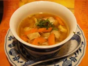 Hähnchenfleischsuppe mit Gemüse, Eierstich und Basmatireis - Rezept - Bild Nr. 16315