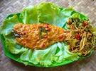 Doradenfilet in Erdnußsauce und bunten Nudeln alla Sanur Beach - Rezept - Bild Nr. 16315