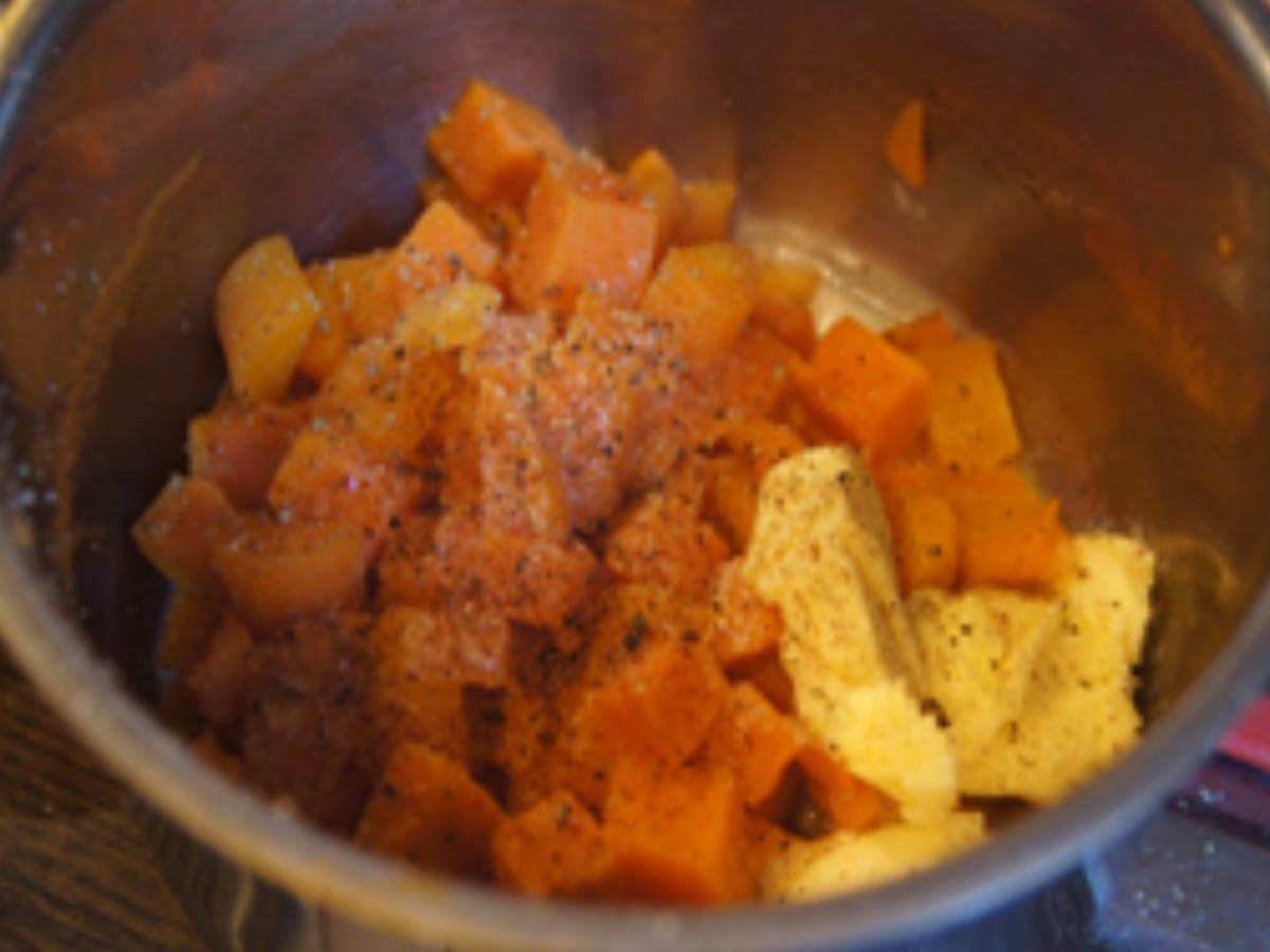 Stielkotelett mit Brokkoli und Möhren-Kartoffel-Stampf - Rezept - Bild Nr. 13