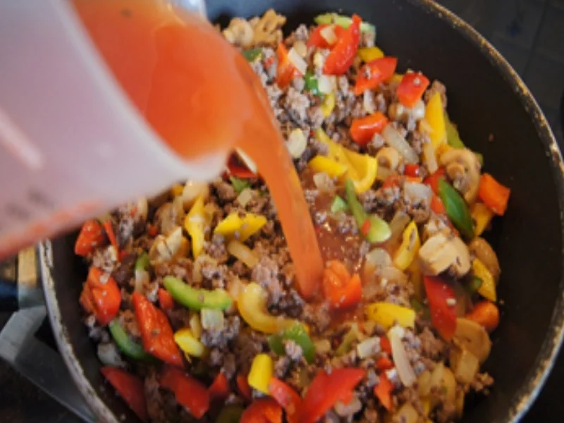 Rezept: Bunte Pfanne mit Gemüsemix, Hackfleisch und Basmatireis Bild Nr. 16324 Bunte Pfanne mit Gemüsemix, Hackfleisch und Basmatireis - Rezept - Bild Nr. 16324