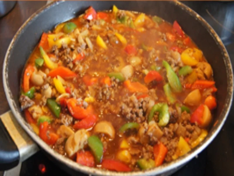 Rezept: Bunte Pfanne mit Gemüsemix, Hackfleisch und Basmatireis Bild Nr. 16325 Bunte Pfanne mit Gemüsemix, Hackfleisch und Basmatireis - Rezept - Bild Nr. 16325