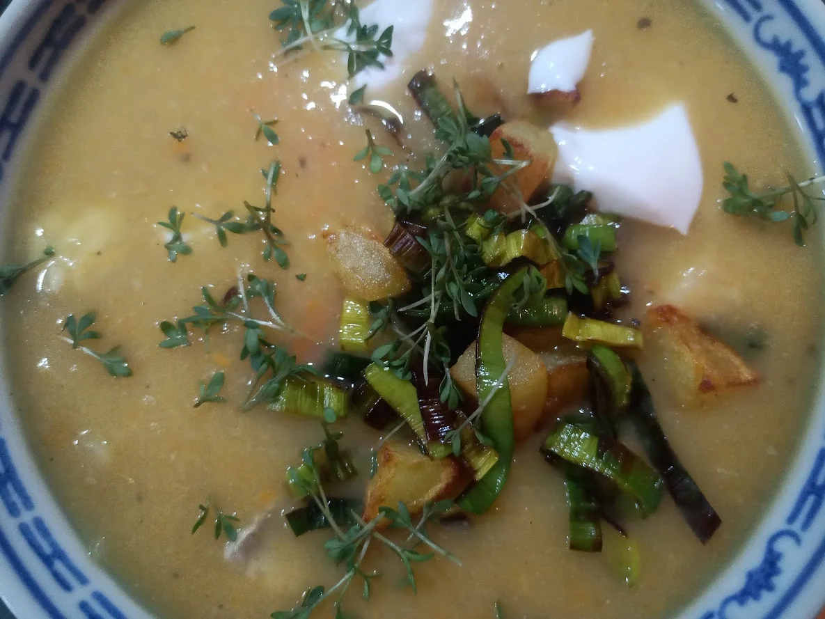 Kartoffel-Porree-Cremesuppe mit Kabeljau - Rezept - Bild Nr. 5