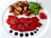 Hirsch-Schinken mit gebratenen Steinpilzen - Rezept - Bild Nr. 2