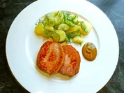 Gebratener Leberkäs mit Gurken-Kartoffelsalat - Rezept - Bild Nr. 16343