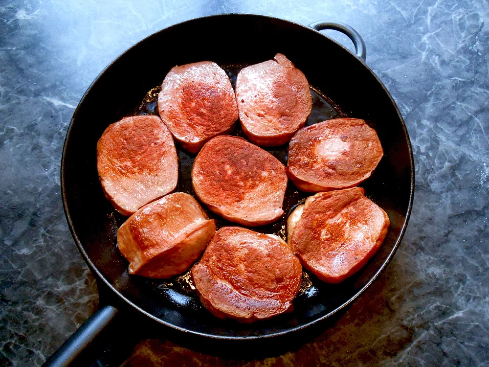 Gebratener Leberkäs mit Gurken-Kartoffelsalat - Rezept - Bild Nr. 16346