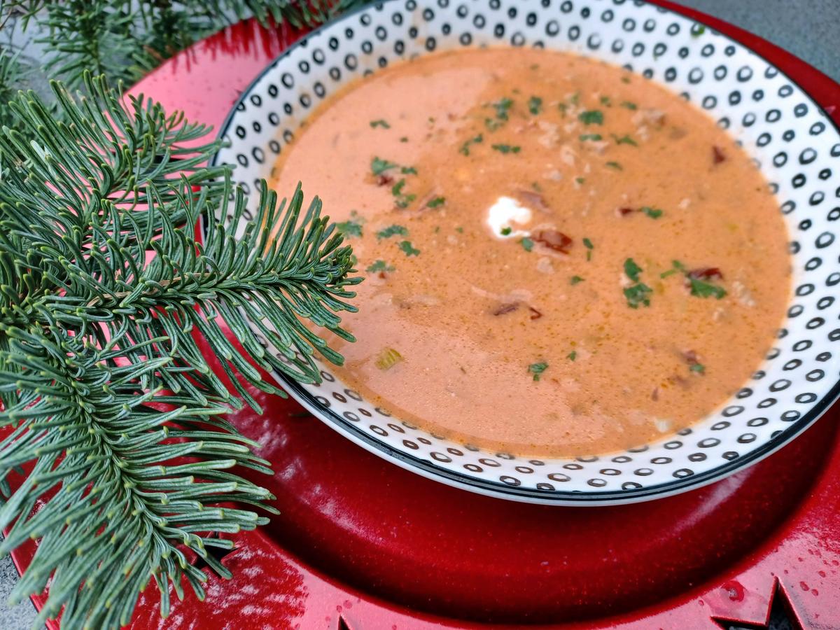 Käse - Hackfleisch - Suppe zur kochbar Challenge Dezember 2022 - Rezept