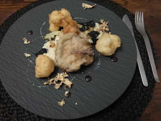 Variationen vom Blumenkohl mit Tempura-Garnelen - Rezept - Bild Nr. 16344